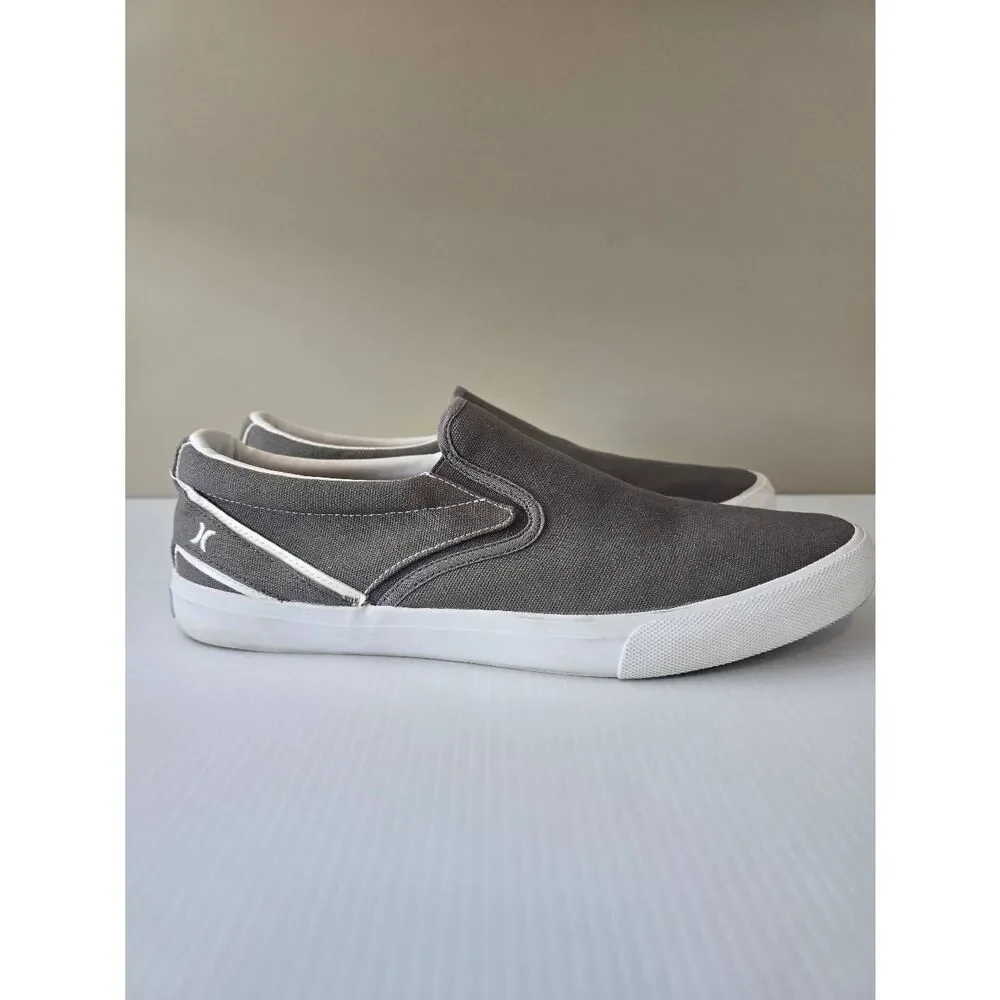 Mens Hurley Arlo Slip Ons Sz 13 Gray